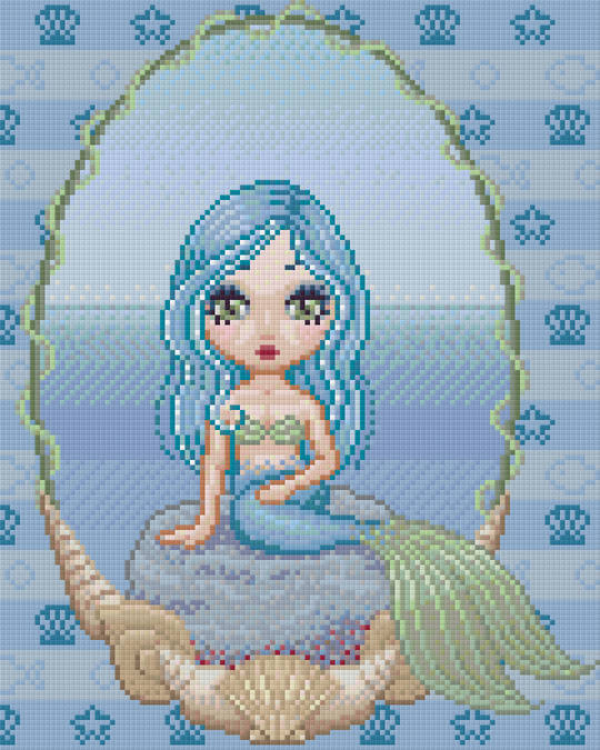 Mermaid Sanjula Nine [9] Baseplate PixelHobby Mini-mosaic Art Kit